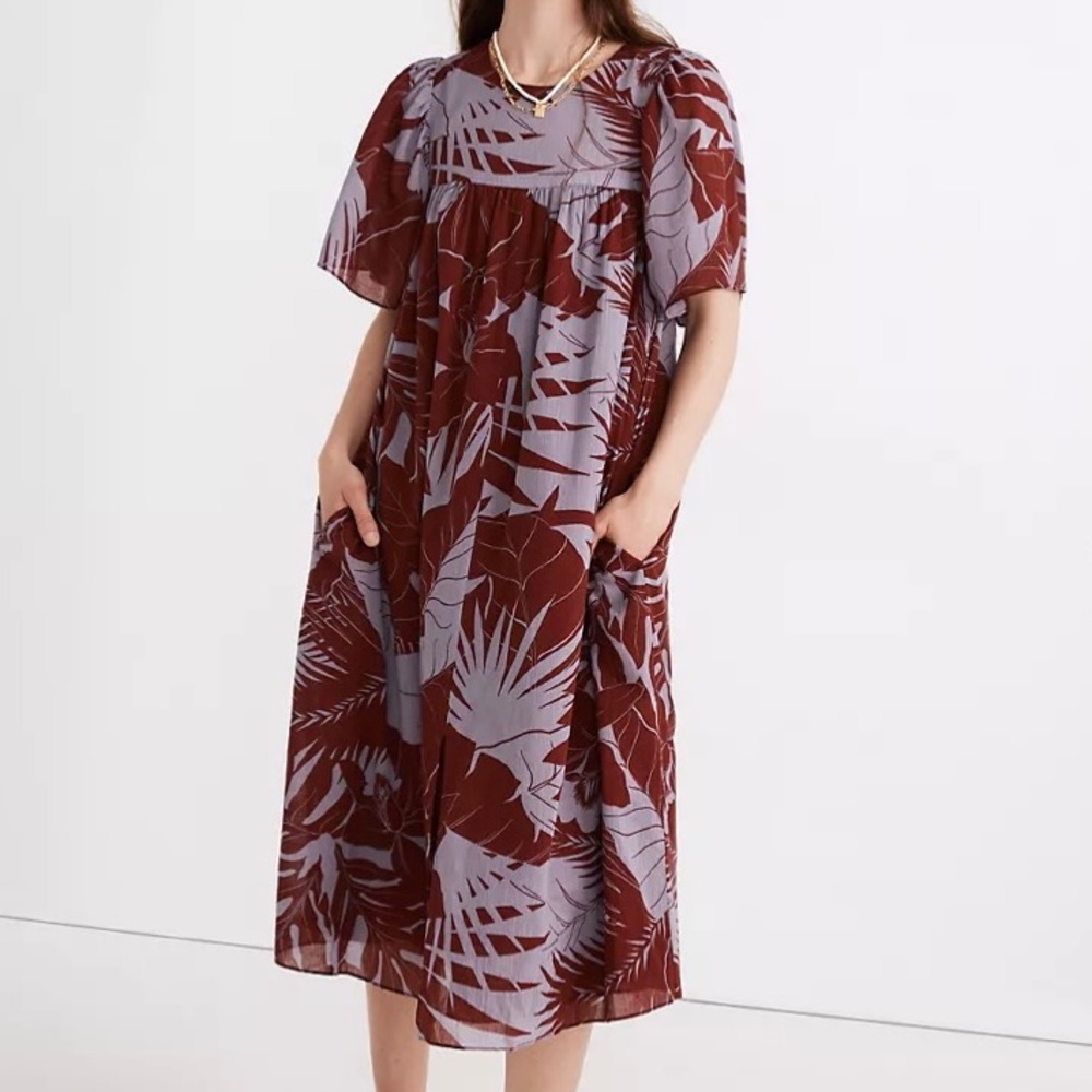 Madewell Flutter Sleeve Caftan Dress